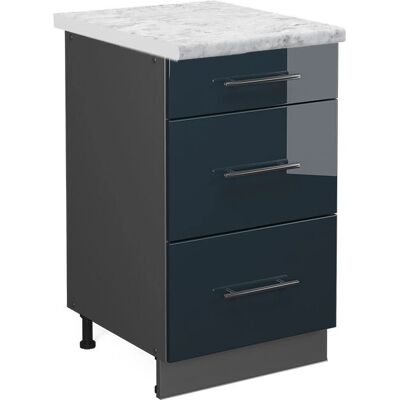 Vicco Fame-Line Gabinete de Cocina Azul Oscuro Brillante Vicco Fame-Line Gabinete de Cocina Azul Oscuro Brillante