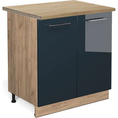 Vicco - Armario de Cocina Azul Oscuro Brillante 80cm - Mueble de Cocina Vicco - Armario de Cocina Azul Oscuro Brillante 80cm - Mueble de Cocina