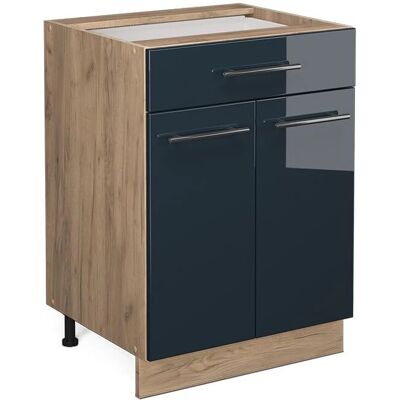 Vicco Fame-Line Mueble Bajo de Cocina Azul Oscuro Brillante 60cm - Armario de Cocina Vicco Fame-Line Mueble Bajo de Cocina Azul Oscuro Brillante 60cm - Armario de Cocina