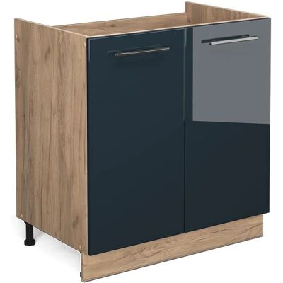 Vicco - Armario de Cocina Azul Oscuro Brillante 80cm - Mueble de Cocina Vicco - Armario de Cocina Azul Oscuro Brillante 80cm - Mueble de Cocina