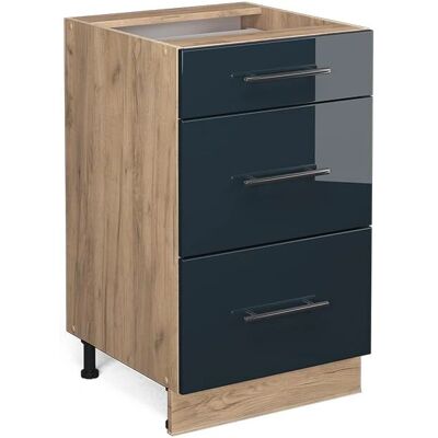 Vicco Fame-Line Gabinete Bajo de Cocina Azul Oscuro Brillante Vicco Fame-Line Gabinete Bajo de Cocina Azul Oscuro Brillante