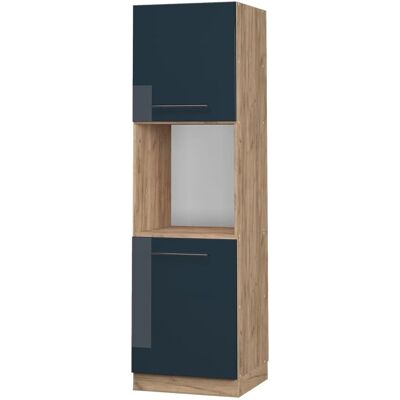 Vicco Azul Oscuro Alto Brillo Armario para Horno Empotrado - Muebles de Cocina Vicco Azul Oscuro Alto Brillo Armario para Horno Empotrado - Muebles de Cocina
