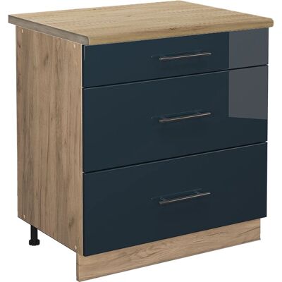 Vicco - Armario de Cocina Fame-Line Azul Oscuro - Mueble de Cocina Vicco - Armario de Cocina Fame-Line Azul Oscuro - Mueble de Cocina