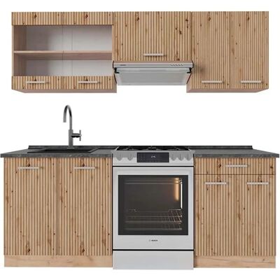 Mueble de cocina VICCO R-Line - 200cm, Antracita, ajustable Mueble de cocina VICCO R-Line - 200cm, Antracita, ajustable