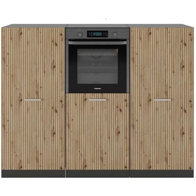 Bloque de cocina Vicco R-Line - Roble artesanal / Antracita - 180cm Bloque de cocina Vicco R-Line - Roble artesanal / Antracita - 180cm