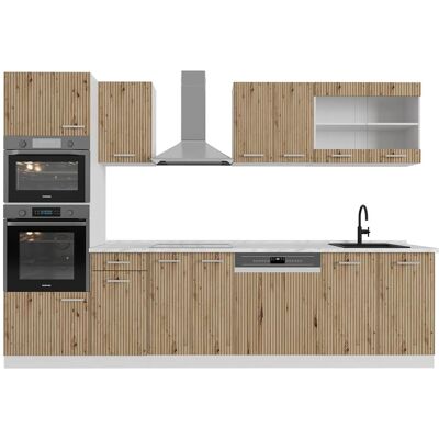 Mueble de cocina Vicco R-Line - Roble artesanal/blanco - 300cm Mueble de cocina Vicco R-Line - Roble artesanal/blanco - 300cm