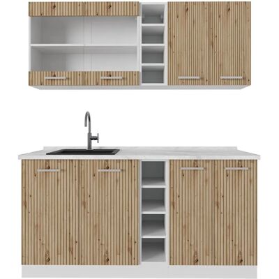Gabinete de Cocina Vicco - R-Line, 160cm, Blanco, Roble artesanal Gabinete de Cocina Vicco - R-Line, 160cm, Blanco, Roble artesanal