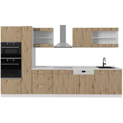 Vicco R-Line Cocina Modular Blanco y Roble Artesanal Vicco R-Line Cocina Modular Blanco y Roble Artesanal
