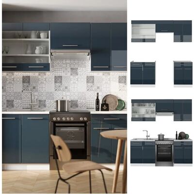 Vicco - Cocina modular Fame-Line - 200cm - Azul oscuro/blanco brillante Vicco - Cocina modular Fame-Line - 200cm - Azul oscuro/blanco brillante