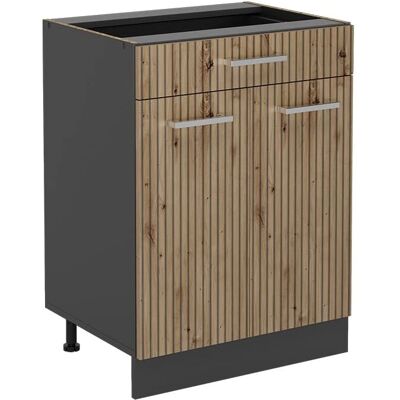Meuble de cuisine R-Line Vicco - Chêne artisanal / Anthracite - 60cm - Publicité Meuble de cuisine R-Line Vicco - Chêne artisanal / Anthracite - 60cm - Publicité