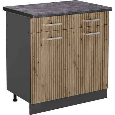 Armoire de cuisine Vicco R-Line - Antracite - 80cm - Publicité Armoire de cuisine Vicco R-Line - Antracite - 80cm - Publicité