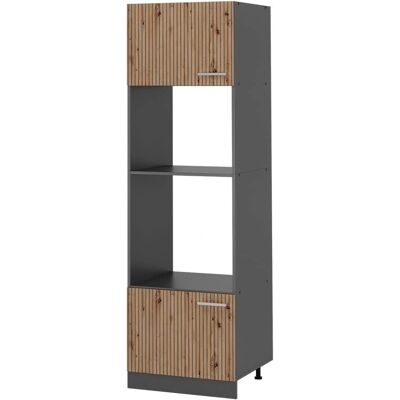 Vicco Armario para microondas R-Line - Roble artesanal/Antracita - Mueble de cocina Vicco Armario para microondas R-Line - Roble artesanal/Antracita - Mueble de cocina