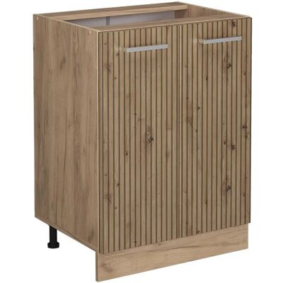 Vicco Armoire basse de cuisine R-Line - Chêne artisanal, 60cm - Publicité Vicco Armoire basse de cuisine R-Line - Chêne artisanal, 60cm - Publicité