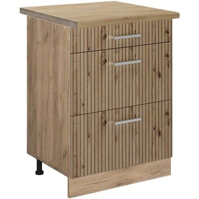 Vicco Roble Artesanal Küchenunterschrank - 60cm mit Schubladen Vicco Roble Artesanal Küchenunterschrank - 60cm mit Schubladen