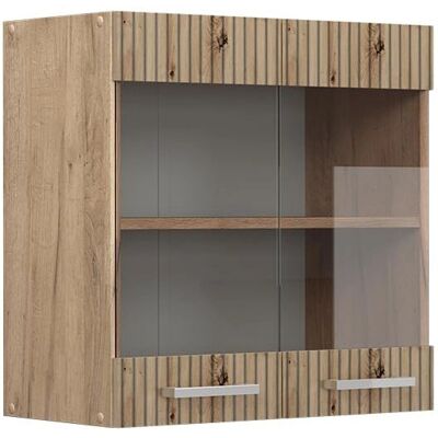 Armario de cocina Vicco Roble artesanal R-Line - Puertas de cristal Armario de cocina Vicco Roble artesanal R-Line - Puertas de cristal