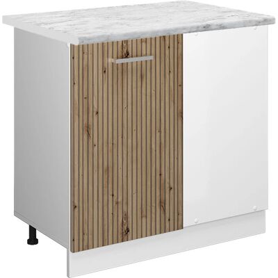 Armario de esquina Vicco R-Line - Roble artesanal/Blanco - 86 cm - Mueble de cocina Armario de esquina Vicco R-Line - Roble artesanal/Blanco - 86 cm - Mueble de cocina