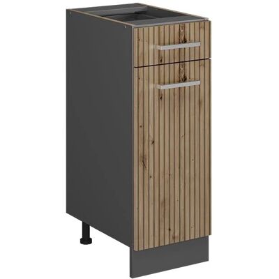 Meuble bas de cuisine Vicco R-Line - Chêne artisanal / Anthracite - Publicité Meuble bas de cuisine Vicco R-Line - Chêne artisanal / Anthracite - Publicité