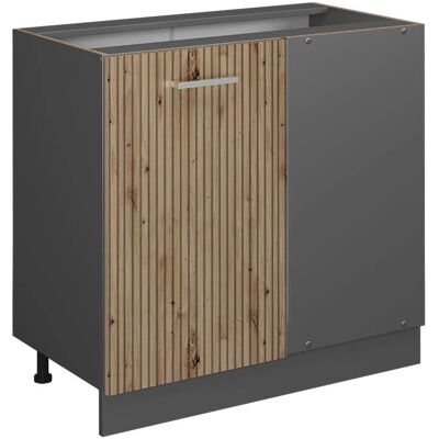 Vicco Armoire d'angle R-Line - Chêne artisanal / Antracite - 86cm - Rangement d'angle - Publicité Vicco Armoire d'angle R-Line - Chêne artisanal / Antracite - 86cm - Rangement d'angle - Publicité