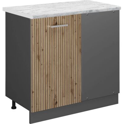 Armario de esquina Vicco R-Line - Roble artesanal/Antracita - 86cm Armario de esquina Vicco R-Line - Roble artesanal/Antracita - 86cm