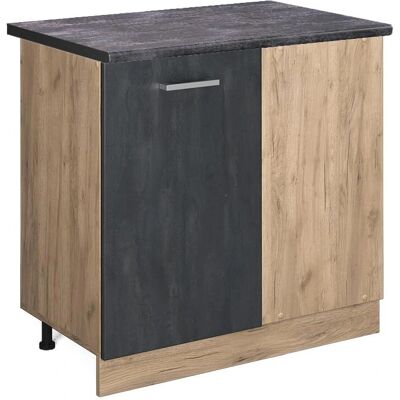 Vicco Armario de esquina - 86cm - Negro - Almacenamiento modular de cocina Vicco Armario de esquina - 86cm - Negro - Almacenamiento modular de cocina