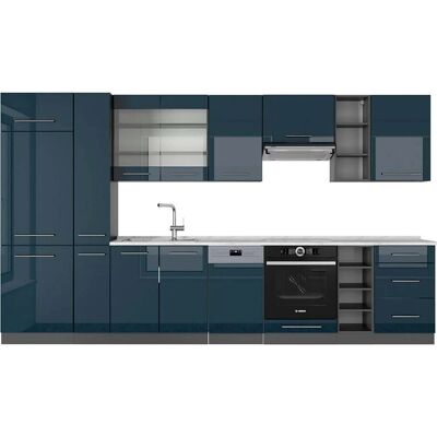 Muebles de Cocina Vicco - 355cm Azul Oscuro y Antracita Muebles de Cocina Vicco - 355cm Azul Oscuro y Antracita