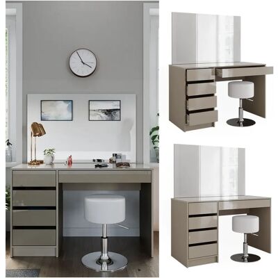 Vicco Sherry Moderner Schminktisch mit Spiegel & Hocker Vicco Sherry Moderner Schminktisch mit Spiegel & Hocker