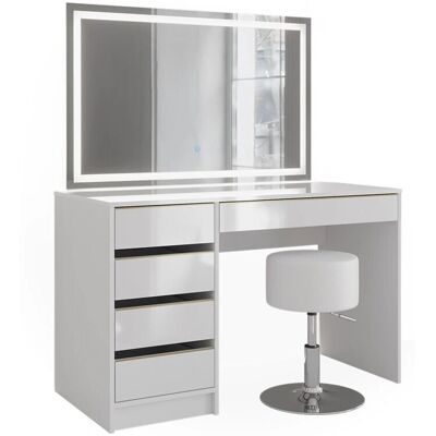 Victoria Sherry Tocador - Espejo LED, Taburete, 120cm Victoria Sherry Tocador - Espejo LED, Taburete, 120cm