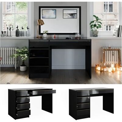 Table de maquillage Vicco Sherry - 120cm, Noir, Sans miroir - Publicité Table de maquillage Vicco Sherry - 120cm, Noir, Sans miroir - Publicité