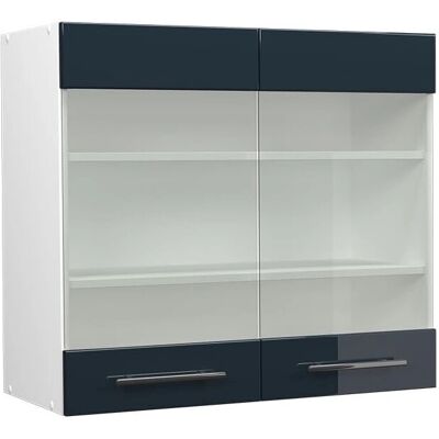 VICCO Gabinete de Cocina de Vidrio Azul Oscuro - Armario de Cocina VICCO Gabinete de Cocina de Vidrio Azul Oscuro - Armario de Cocina