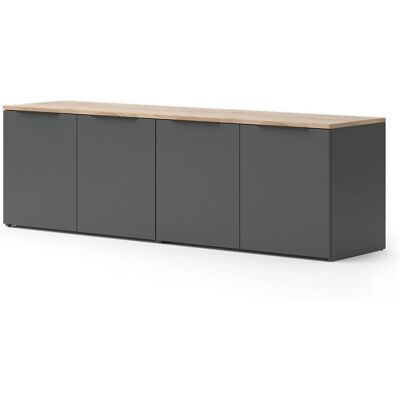 Conjunto de pared para TV Wido - Diseño moderno, 2 armarios, fácil cuidado Conjunto de pared para TV Wido - Diseño moderno, 2 armarios, fácil cuidado