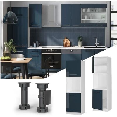 Vicco - Einbaubackschrank - Dunkelblau - 60cm Vicco - Einbaubackschrank - Dunkelblau - 60cm