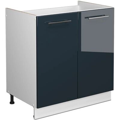 Vicco - Armario bajo azul oscuro brillo alto 80cm - Cocina Vicco - Armario bajo azul oscuro brillo alto 80cm - Cocina
