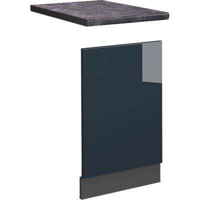 Vicco - Panel frontal Fame-Line - Azul oscuro alto brillo - 45 cm - Panel de cocina Vicco - Panel frontal Fame-Line - Azul oscuro alto brillo - 45 cm - Panel de cocina