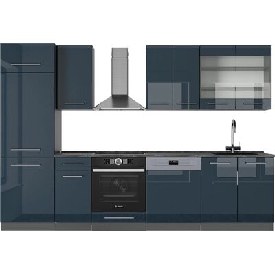 Vicco Dunkelblau/Anthrazit 300cm Küchenmöbel - Küchenunterschrank Vicco Dunkelblau/Anthrazit 300cm Küchenmöbel - Küchenunterschrank