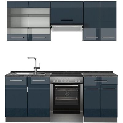 Vicco - Mueble de cocina Fame-Line Azul oscuro alto brillo Vicco - Mueble de cocina Fame-Line Azul oscuro alto brillo