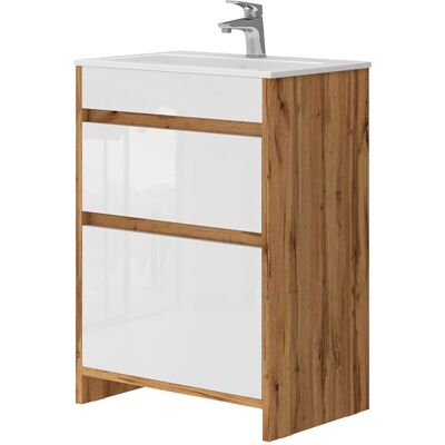 Conjunto de muebles de baño Vicco Detmold - 2 piezas, 60cm, roble dorado Conjunto de muebles de baño Vicco Detmold - 2 piezas, 60cm, roble dorado