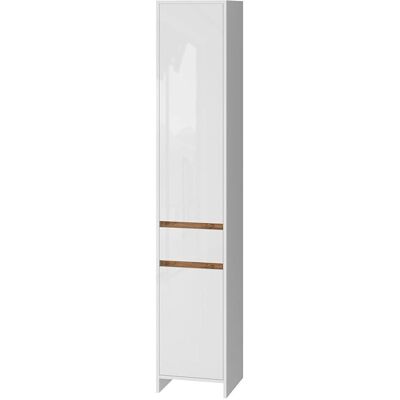 Vicco - Armario de baño Detmold - Blanco brillo/Roble dorado Vicco - Armario de baño Detmold - Blanco brillo/Roble dorado