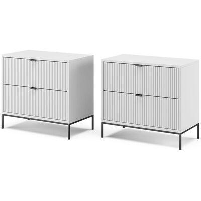 Vicco Eliza Juego de 2 Mesillas de Noche - Mesita de Noche Vicco Eliza Juego de 2 Mesillas de Noche - Mesita de Noche