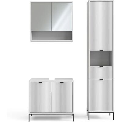 VICCO Eliza Badezimmermöbel-Set - Weiß - Modernes 3-teiliges Badezimmer VICCO Eliza Badezimmermöbel-Set - Weiß - Modernes 3-teiliges Badezimmer