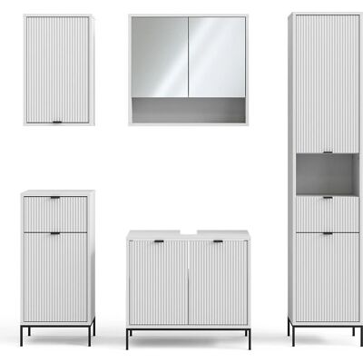 Conjunto de muebles de baño Vicco Eliza - 5 piezas - Blanco Conjunto de muebles de baño Vicco Eliza - 5 piezas - Blanco