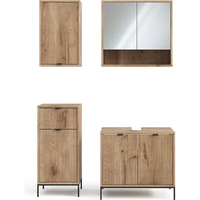 Conjunto de muebles de baño Vicco Eliza - Roble vikingo - Diseño moderno Conjunto de muebles de baño Vicco Eliza - Roble vikingo - Diseño moderno