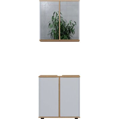 Conjunto de muebles de baño Vicco Didi - Blanco/Artisan - 2 piezas Conjunto de muebles de baño Vicco Didi - Blanco/Artisan - 2 piezas
