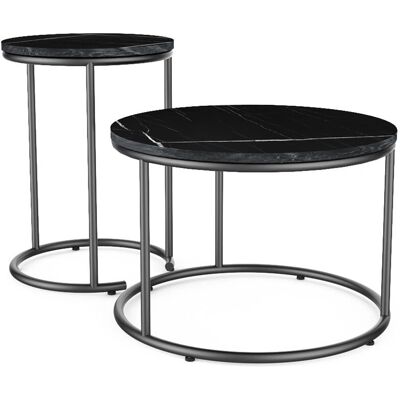 Vicco - Mesas de centro Ottawa, Mármol negro, 55 x 34.5 cm 2 piezas Vicco - Mesas de centro Ottawa, Mármol negro, 55 x 34.5 cm 2 piezas