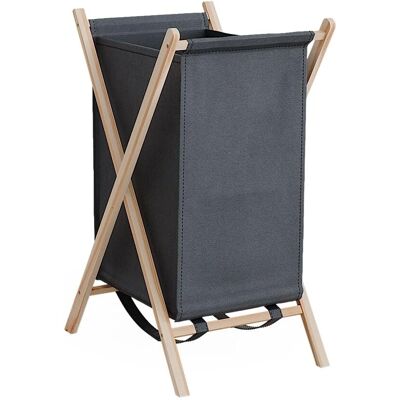 Vicco - Wäschekorb Bruno, Grau, 40 x 64 cm - Laundry Basket Vicco - Wäschekorb Bruno, Grau, 40 x 64 cm - Laundry Basket