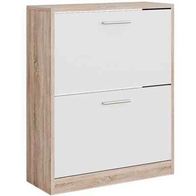 Zapatera Gizmo Vicco - Sonoma/Blanco - 59x72.5cm - 2 compartimentos Zapatera Gizmo Vicco - Sonoma/Blanco - 59x72.5cm - 2 compartimentos