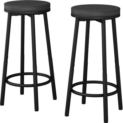 Vicco Edmonton Conjunto de 2 taburetes negros para barra - Taburetes de bar Vicco Edmonton Conjunto de 2 taburetes negros para barra - Taburetes de bar
