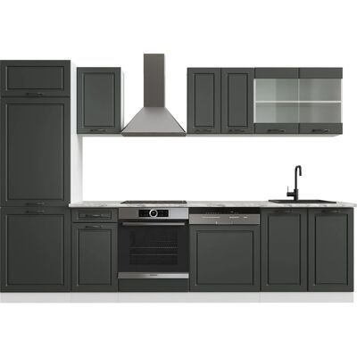 Armario de Cocina Vicco R-Line - 300cm, Antracita/Blanco - Diseño Modular Armario de Cocina Vicco R-Line - 300cm, Antracita/Blanco - Diseño Modular