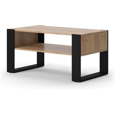 Mesa de centro Vicco Olli - Roble dorado, Estante, 92x45.6 cm Mesa de centro Vicco Olli - Roble dorado, Estante, 92x45.6 cm