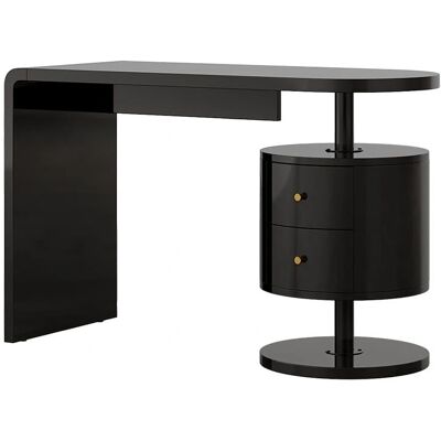Bureau Vicco Lara - Noir brillant 120x50cm avec 2 tiroirs - Publicité Bureau Vicco Lara - Noir brillant 120x50cm avec 2 tiroirs - Publicité