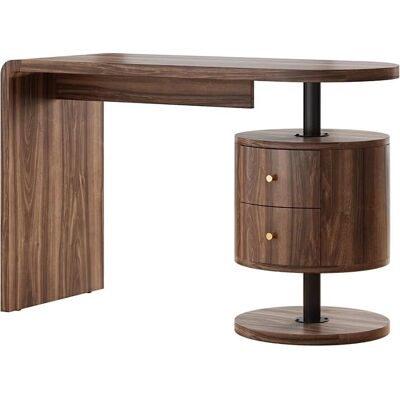 Bureau Lara Vicco Chêne Rustique 120x50 cm avec 2 Tiroirs - Publicité Bureau Lara Vicco Chêne Rustique 120x50 cm avec 2 Tiroirs - Publicité